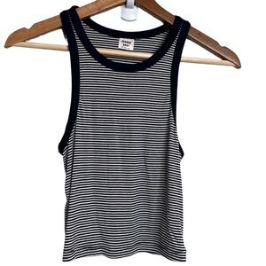 Aritzia Striped Black and White Tank Top